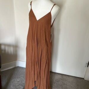 NWT s/m long asymmetrical hem sundress with adjustable straps